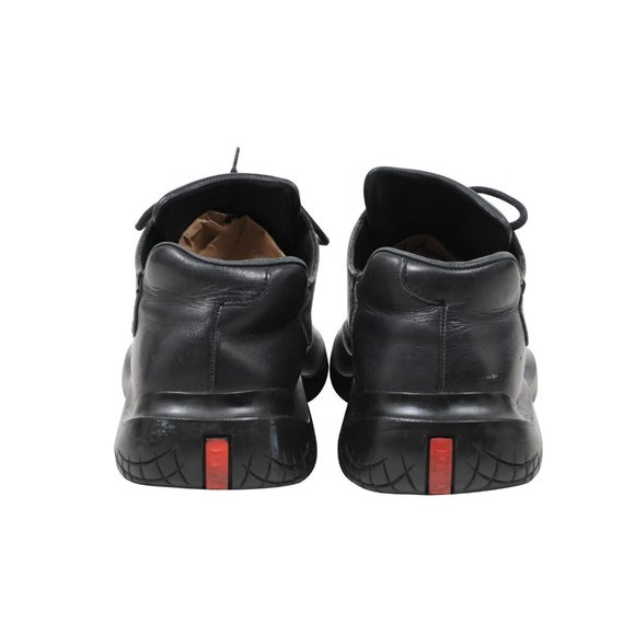 Prada Men Vintage Chunky Derby 8.5 UK7.5 Black Leather Square Toe Platform Sole - Picture 6 of 8